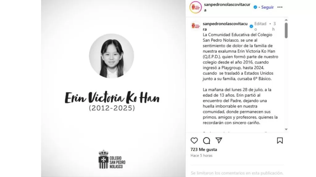 Colegio Vitacura Muerte Niña Chilena