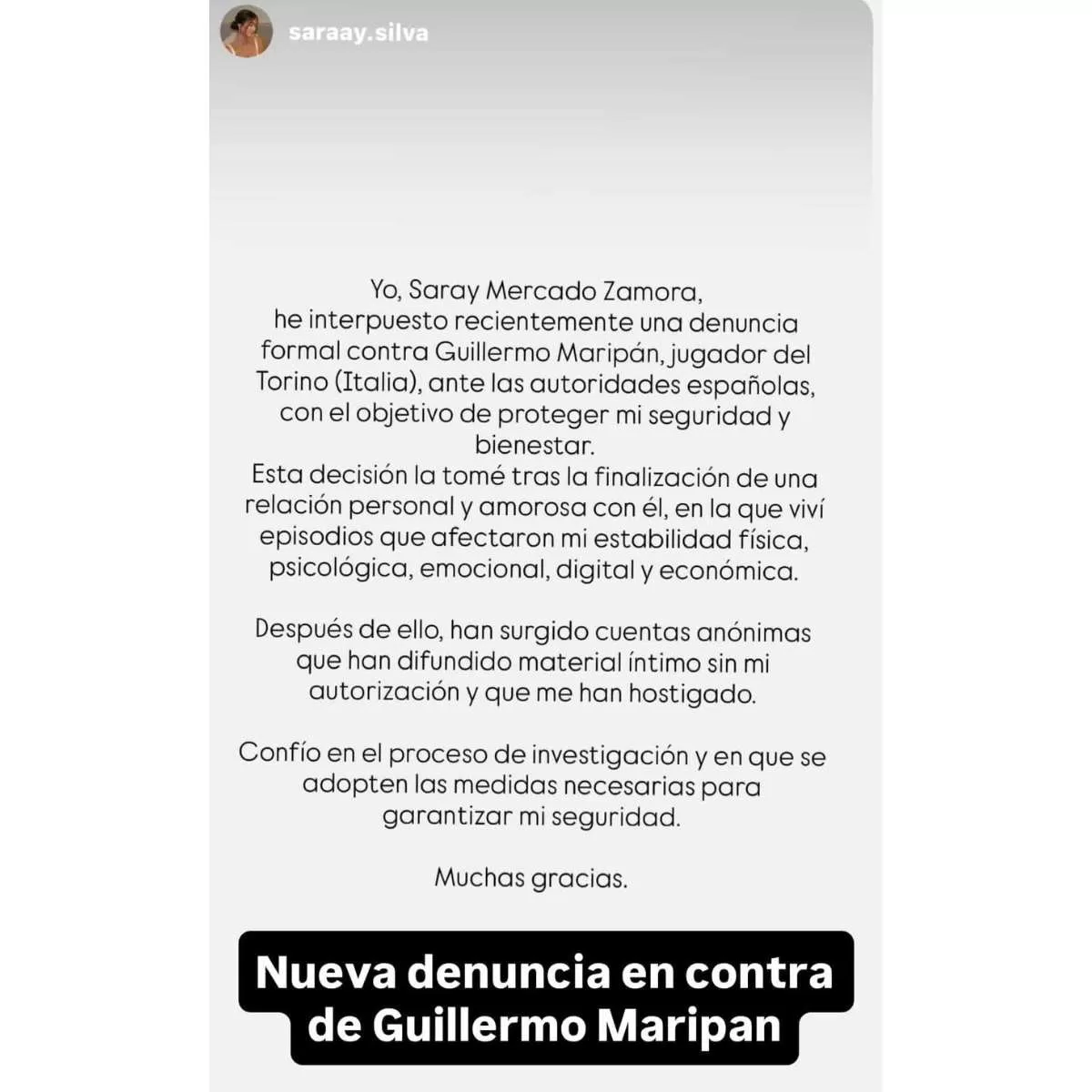 Guillermo Maripán Denuncia