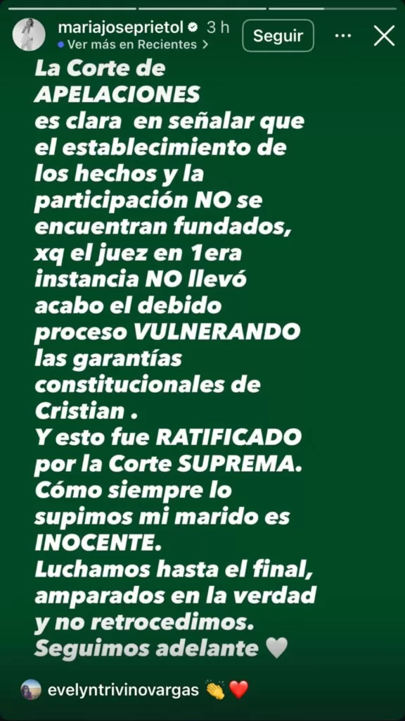 María José Prieto  Cristian Campos