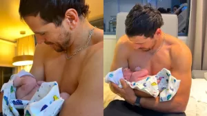 Pangal Andrade explica por qué carga sin polera a su hija Alanna: "Yo no soy tan cariñoso"