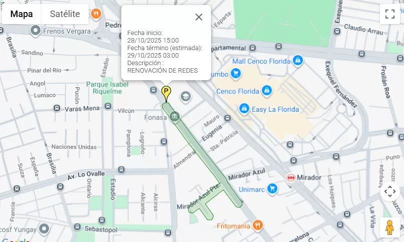 Corte De Agua La Florida 28 De Octubre