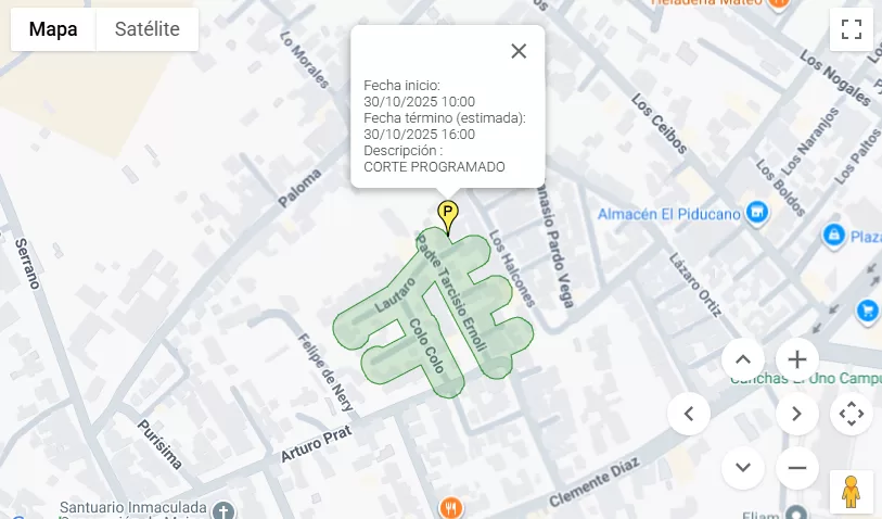 Corte De Agua Maipo 30 De Octubre