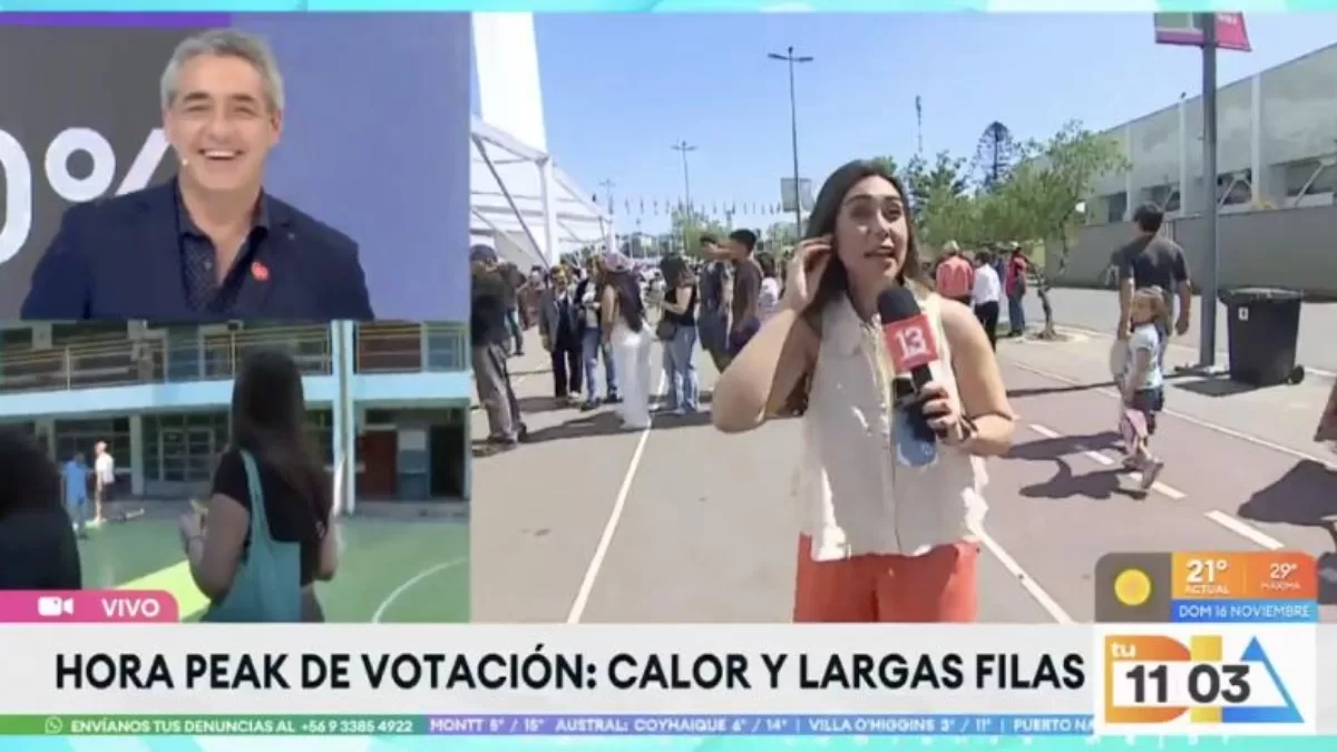 Pidió disculpas: Periodista de Canal 13 entrevistó a destacada actriz en local de votación en Ñuñoa y no la reconoció