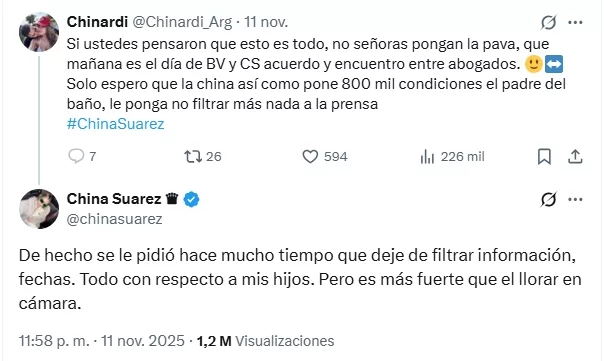 China Suarez Benjamin Vicuña Mauro Icardi Pelea