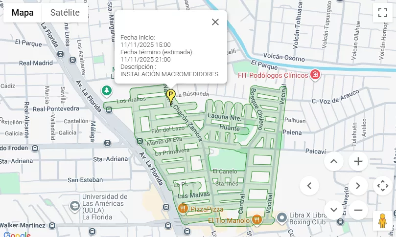 Corte De Agua La Florida 11 De Noviembre