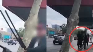 Ambulantes agreden y roban a equipo de prensa en paradero del Mercado Central: "Y nadie hace nada..."