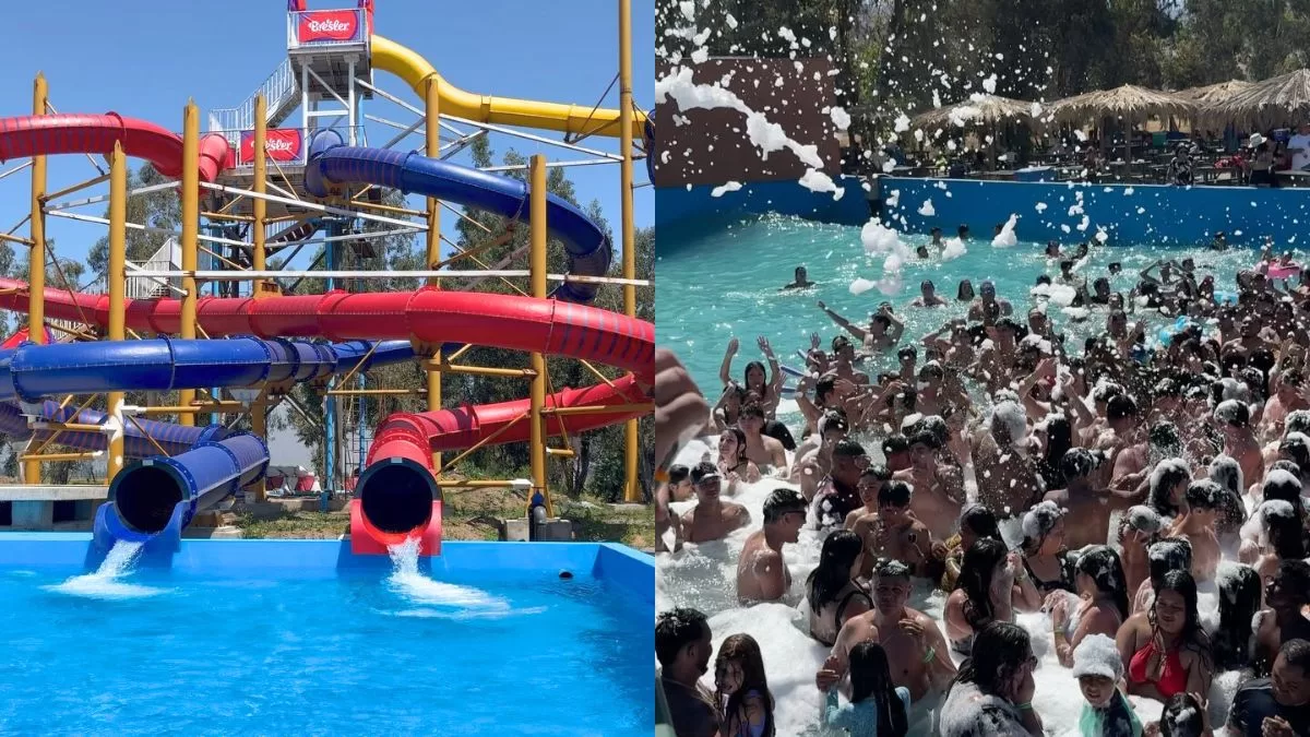 El entretenido parque acuático que está a solo 35 minutos de Santiago: tiene piscinas con olas, fiesta de espuma y toboganes
