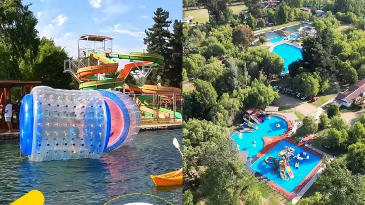 Hamster ball gigante, toboganes y una piscina natural: el divertido parque acuático que está a 45 minutos de Santiago