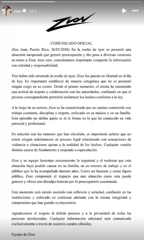 Cantante Detenido En Estado De Ebriedad Zion