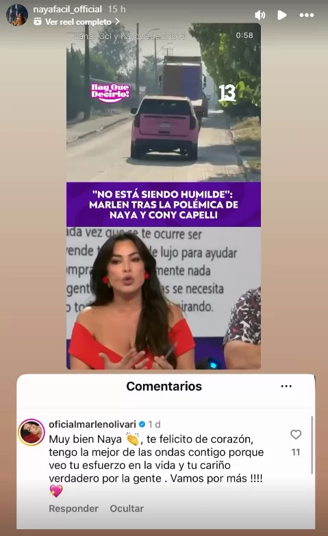 Naya Facil Respuesta Marlen Olivari Pelea