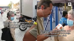 Periodista de Canal 13 estaba en vivo cuando recibió inesperada advertencia en Barrio Meiggs: "Señora venga, acérquese"