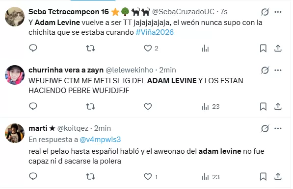 Adam Levine Funa Festival De Viña