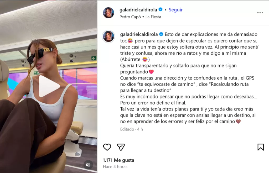 Gala Caldirola Ex Chica Reality Ruptura Quiebre
