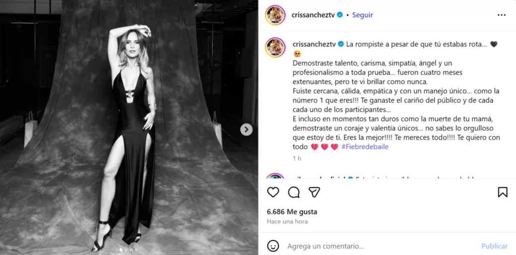 Publicación Cristian Sanchez Diana Bolocco Final Fiebre De Baile