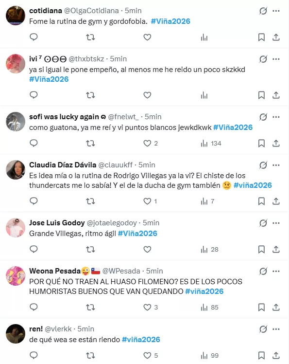 Redes Reaccionan Humor Rodrigo Villegas Festival De Viña