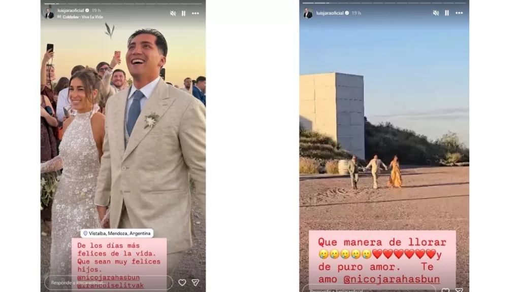 Luis Jara  Nicolás Jara Matrimonio