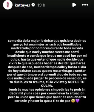 Mensaje Katteyes 8m Violencia