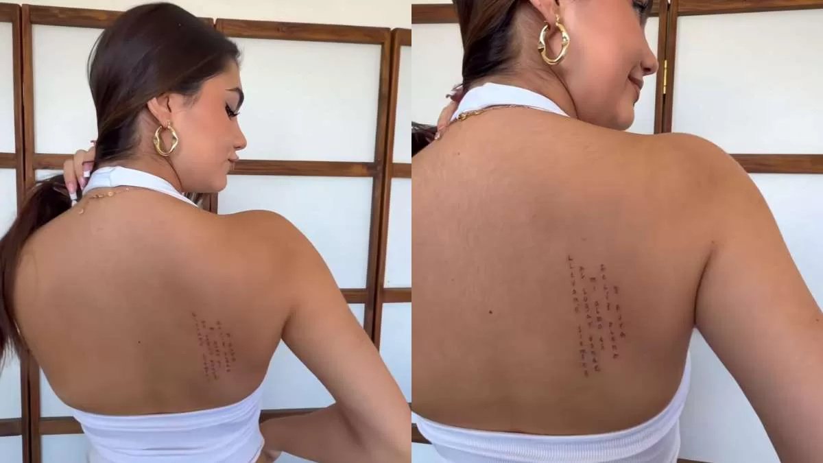Popular influencer cometió insólito error en su primer tatuaje: "Eso es ortografía básica"