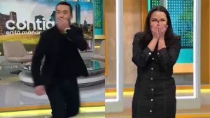 Eduardo de la Iglesia protagoniza divertido chascarro en vivo por CHV: "Casi se echa un foco"