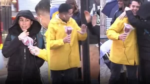 Gesto de periodista de TVN con peatones en medio de la lluvia en Santiago sacó aplausos: "Más hombres como él"