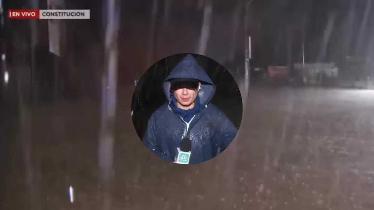 Periodista de Mega sufre inesperado percance en pleno despacho por temporal: “Nos fuimos a negro”