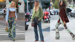 Pantalones estampados: La tendencia que conquista el street style de Milán y promete arrasar esta temporada