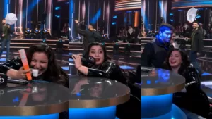 Cata Days sufre divertida caída en el react de Fiebre de Canto: "Por hacerte la graciosa"